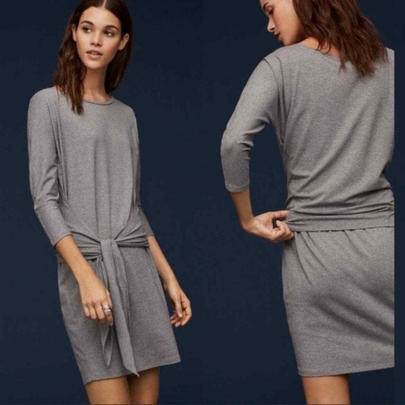 Aritzia Babaton Taupe Friedan Wrap Dress (S) - Picture 4 of 4